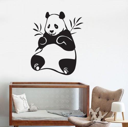Wall Decal Panda Cute Animal for Kids Room Children Vinyl Stickers Unique Gift (ig2852)