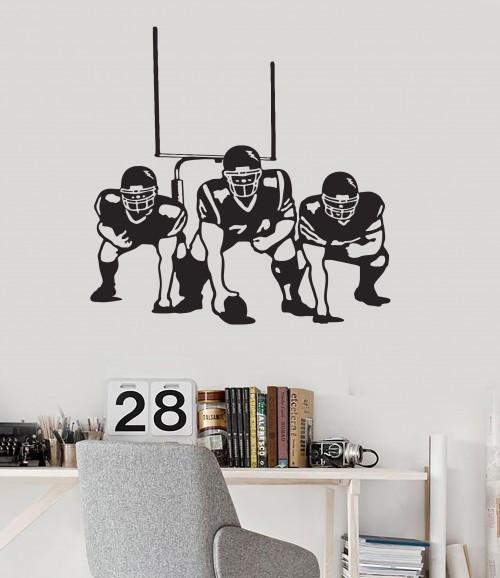 Wall Decal American Football Players Sports Fan Boys Room Vinyl Mural Unique Gift (ig2855)