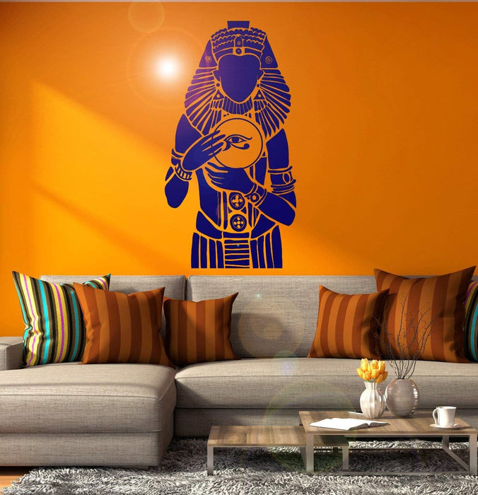 Large Vinyl Wall Decal Pharaoh Ancient Egypt Egyptian Stickers Mural (458ig) Black