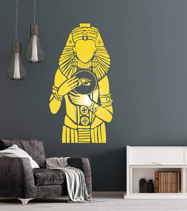 Large Vinyl Wall Decal Pharaoh Ancient Egypt Egyptian Stickers Mural (458ig) Black