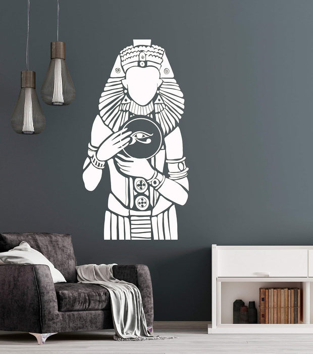 Large Vinyl Wall Decal Pharaoh Ancient Egypt Egyptian Stickers Mural (458ig) Black