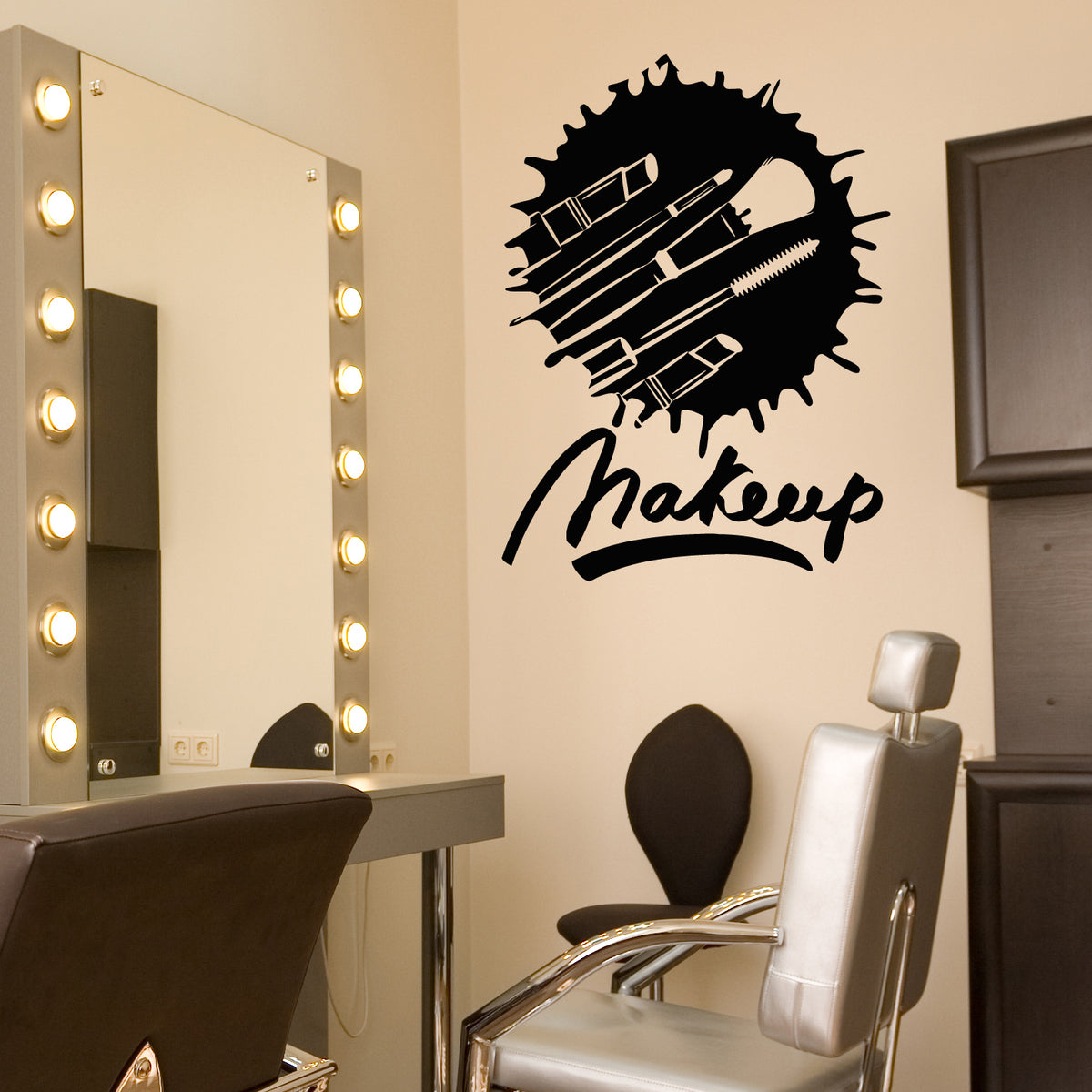 Vinyl Wall Decal Cosmetics Beauty Salon Girl Room Makeup Studio Sticke —  Wallstickers4you, image size:1200x1200