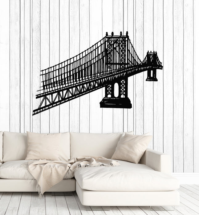 Vinyl Wall Decal Golden Gate Bridge USA Urban Interior Stickers Mural (g6007)