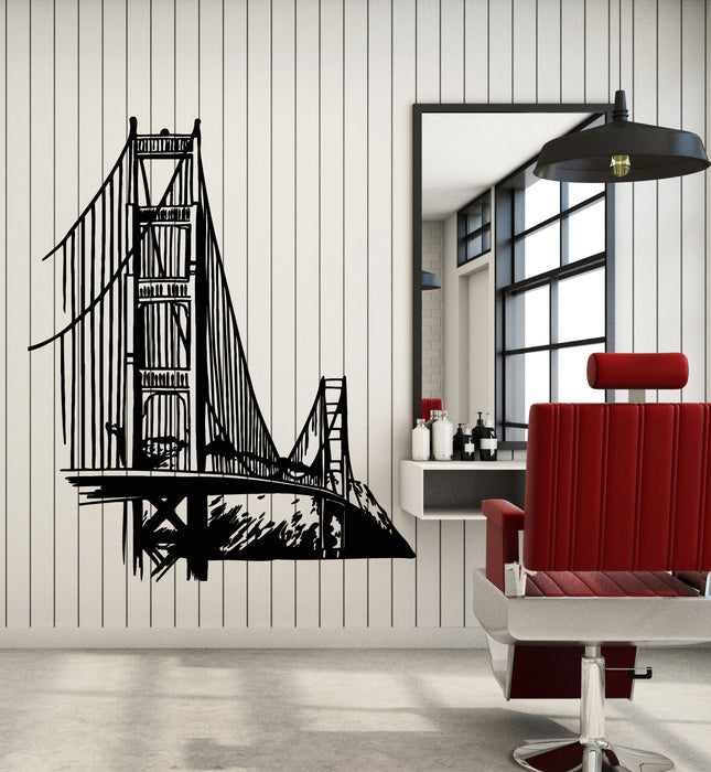 Vinyl Wall Decal Urban Style USA America Golden Gate Bridge Stickers Mural (g6361)