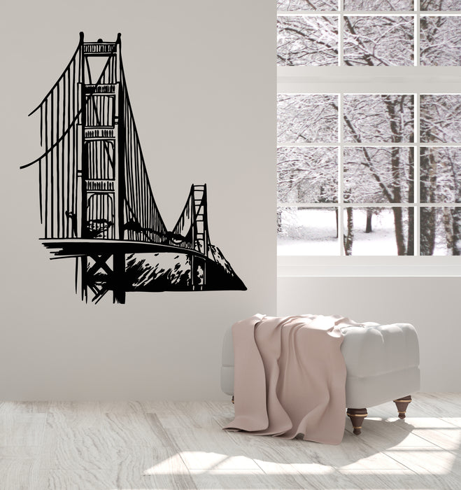 Vinyl Wall Decal Urban Style USA America Golden Gate Bridge Stickers Mural (g6361)