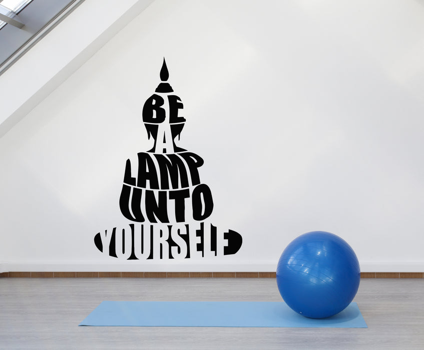 Vinyl Wall Decal Buddha Yoga Meditation Buddhism Inspirational Phrase Stickers Mural (g2657)