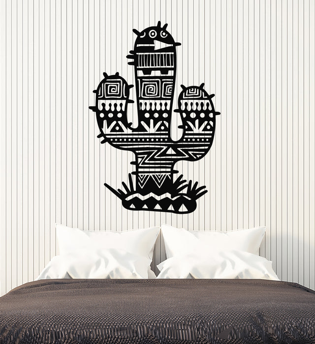 Виниловая наклейка на стену Геометрический кактус Латинская Америка Мексика Наклейки для интерьера Фреска (g6990)