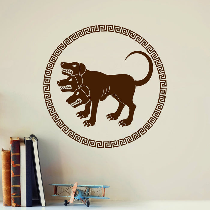 Cerberus Vinyl Wall Decal Three-headed Dog Ancient Greek Myths Greece Decor Stickers Mural (ig6497)