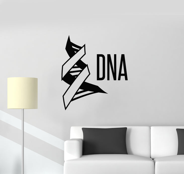 Vinyl Wall Decal Science Genealogy Biology Letter DNA Molecule Stickers Mural (g1574)