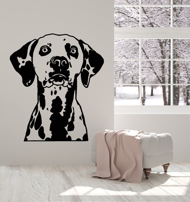 Vinyl Wall Decal Animal Pet Dalmatian Puppy Dog Head Stickers Mural (g2480)