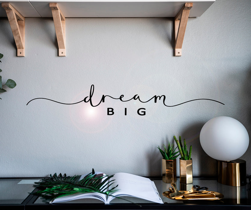 Vinyl Wall Decal Dream Big Lettering Words Room Home Idea Stickers Mural 28.5 in x 4.5 in gz045
