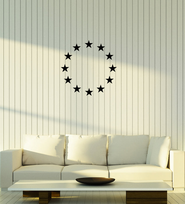 Vinyl Decal Wall Sticker European Union Flag EU Europe Stars Symbols Decor Unique Gift (g102)