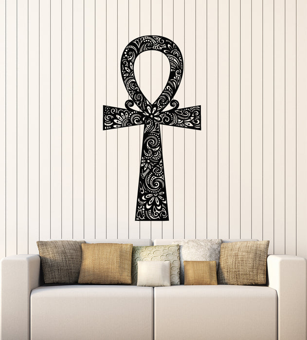 Vinyl Wall Decal Egyptian Cross Ancient Symbol Amulet Ankh Stickers Mural (g2712)