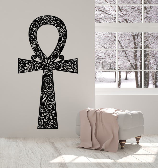 Vinyl Wall Decal Egyptian Cross Ancient Symbol Amulet Ankh Stickers Mural (g2712)