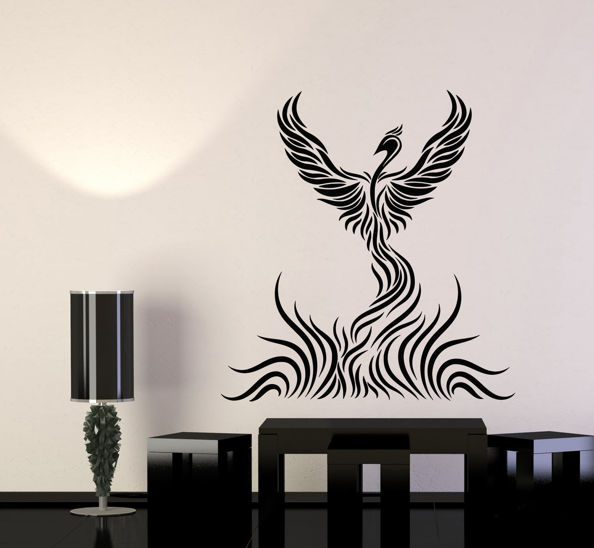 Vinyl Wall Decal Firebird Beautiful Fairytale Big Wings Child Room Sti ...