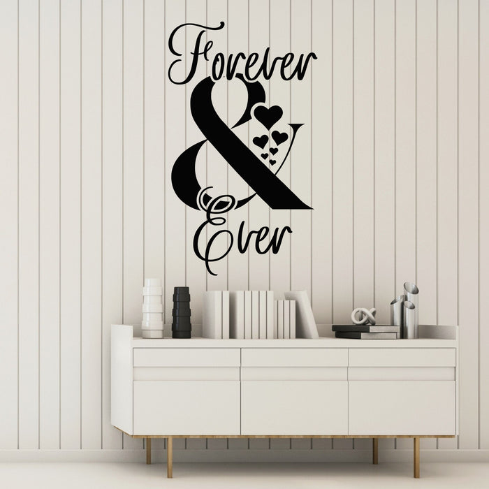 Autocollant mural en vinyle avec inscription « Forever And Ever » pour l'intérieur de la maison (g8404)
