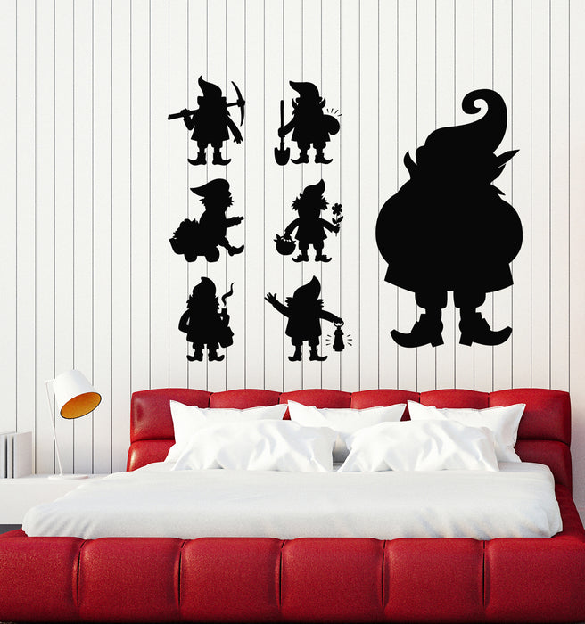 Vinyl Wall Decal FairyTale Fantastic Gnome Character Magical Leprechaun Stickers Mural (g7072)