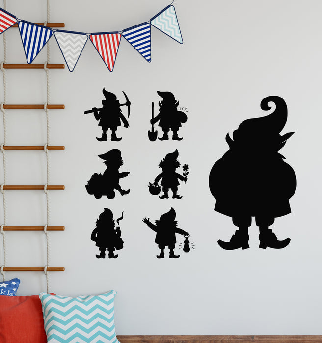 Vinyl Wall Decal FairyTale Fantastic Gnome Character Magical Leprechaun Stickers Mural (g7072)