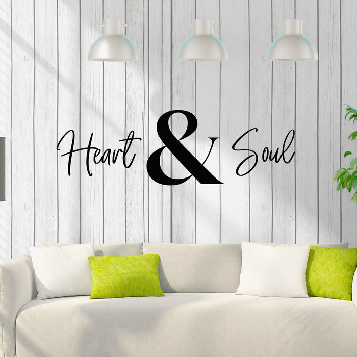 Vinyl Wall Decal Heart Soul Inspiring Words Home Interior Decor Stickers Mural (g8246)