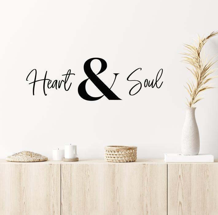 Vinyl Wall Decal Heart Soul Inspiring Words Home Interior Decor Stickers Mural (g8246)