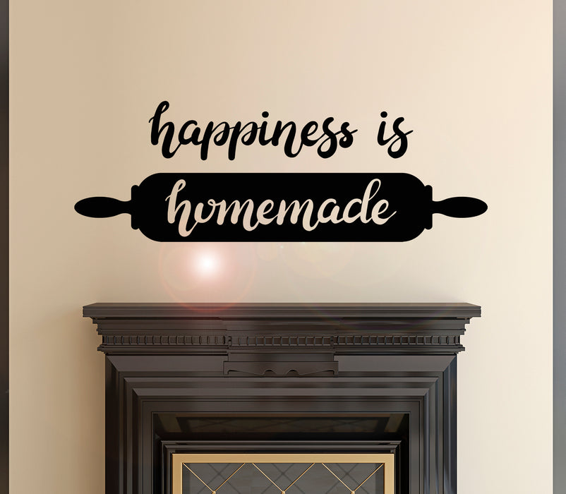 Vinyl Wall Decal Happiness Is Homemade Quote Words Stickers Mural 28.5 in x 10 in gz029