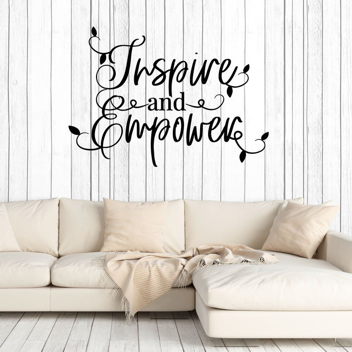 Vinyl Wall Decal Inspire Empower Motivation Quote Words Stickers Mural (g8243)