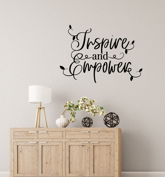 Vinyl Wall Decal Inspire Empower Motivation Quote Words Stickers Mural (g8243)