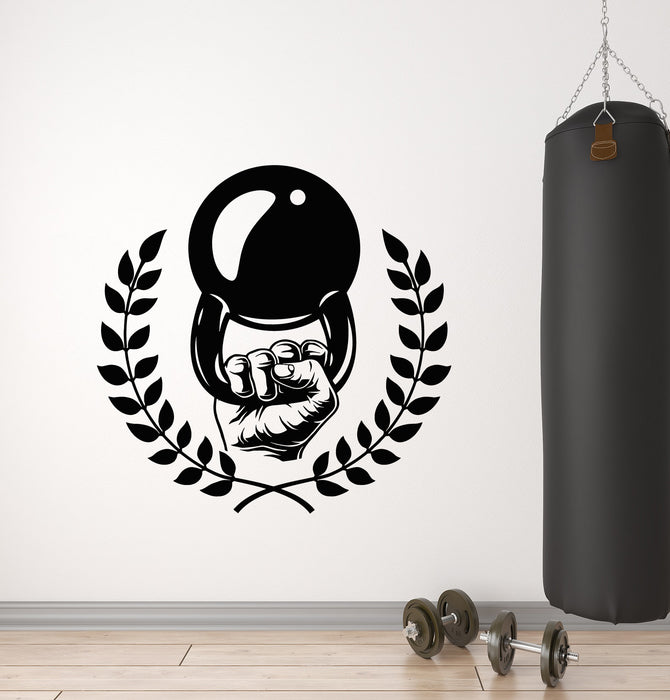 Vinyl Wall Decal Fitness Club Bodybuilding Weights Shells Training Gym Iron Sport Stickers Mural (g2673)