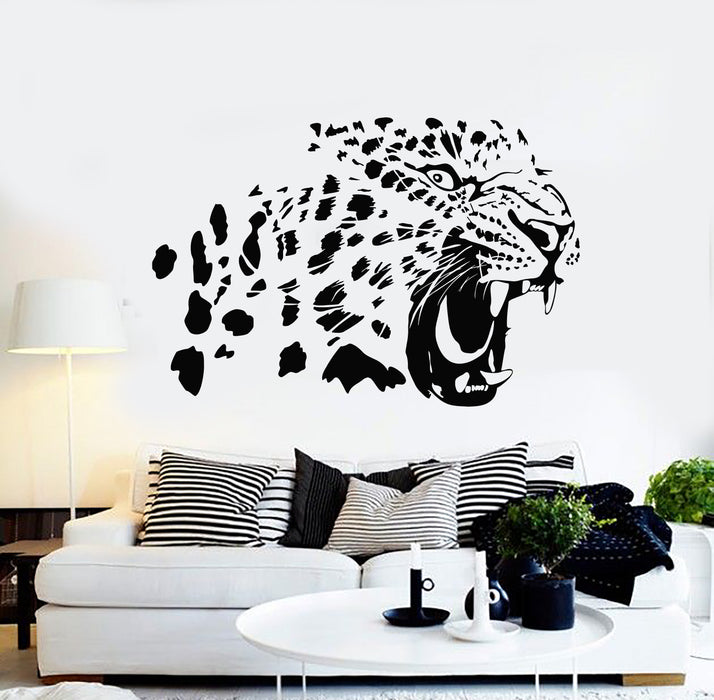 Vinyl Wall Decal Big Cat Jaguar Panther Predator Wild Animal Stickers Mural (g1928)