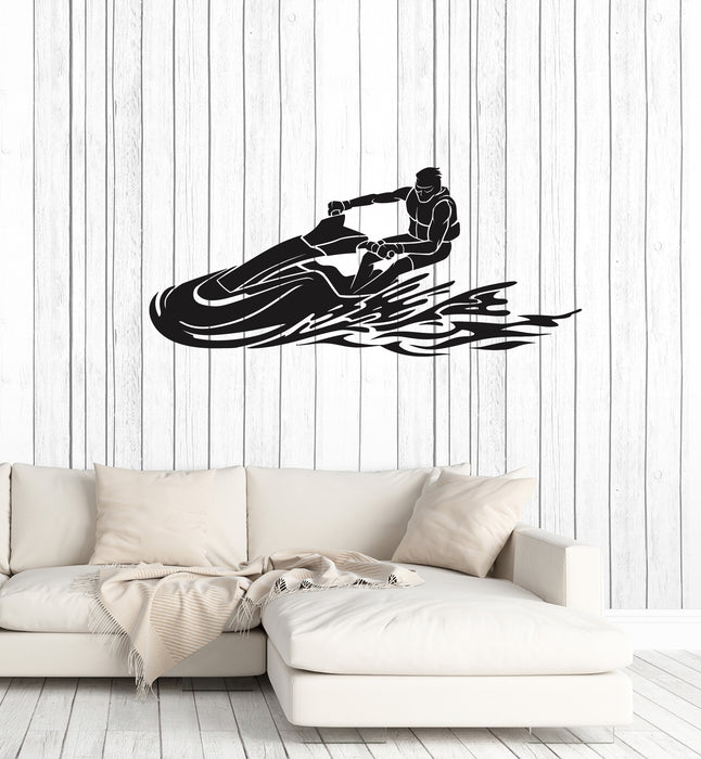 Виниловая наклейка на стену прокат гидроциклов гоночный персональный водный транспорт водные виды спорта наклейки настенная роспись (ig6105)