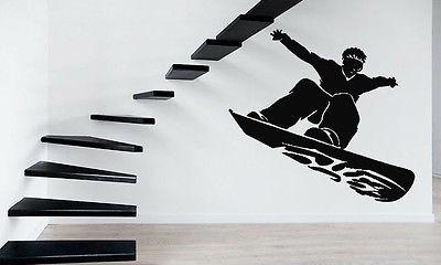 Snowboarder Snowboard Zone Extreme Sport Wall Mural Vinyl Art Sticker Unique Gift z854