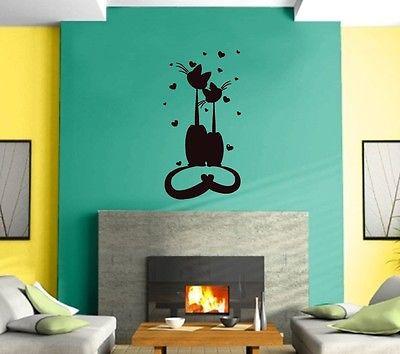 Wall Sticker Vinyl Decal Cats Pets Love Friendship Animals Funny Kids Funny Unique Gift z460