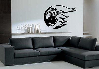 Wall Mural Vinyl Art Sticker Tiger Head in Circle Roar Tribal Animal Decor Unique Gift (m371)