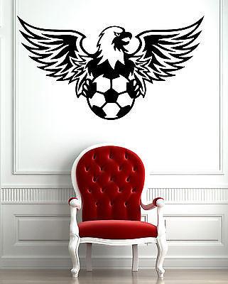 Soccer Football And Eagle Simbol Sport  Decor Wall MURAL Vinyl Art Sticker Unique Gift z814