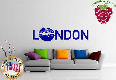 Wall Stickers Vinyl Decal  I Love London KIssing  England English  Europe Unique Gift z750