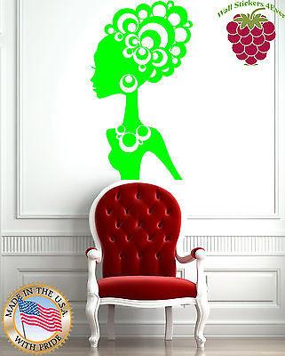 Wall Sticker Vinyl Decal Black Sexy Hot Girl  Hair Spa Beauty Salon Unique Gift z524