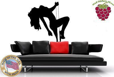 Wall Sticker Vinyl Decal Silhouette Pole Dancing Sexy Girl Striptease Unique Gift (ig1000)