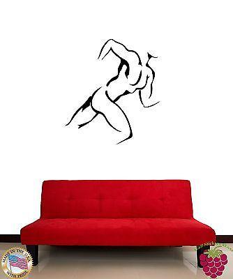 Wall Stickers Vinyl Decal Sport Runner Athletics z1154