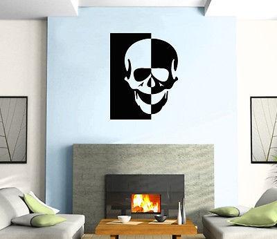 Skull Tribal Decor Mural Urban Art Wall Art Decor Vinyl Sticker Unique Gift z365