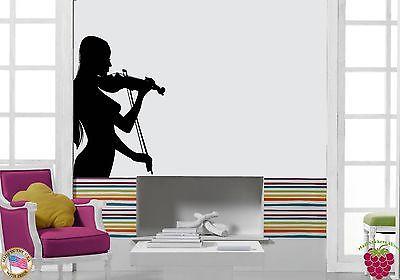 Wall Stickers Vinyl Decal Violinist Music Beautiful Girl Unique Gift z1090