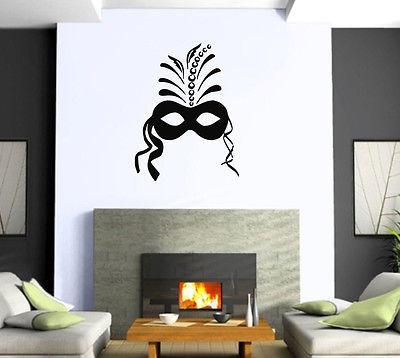 Masque Carnaval Secret Enigma Conte de Fées Art Mural Décor Vinyle Autocollant Cadeau Unique z506