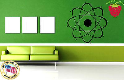 Vinyl Sticker Wall Art Decor Mural Atom Nuclear Science Phisics Chemistry Unique Gift EM024