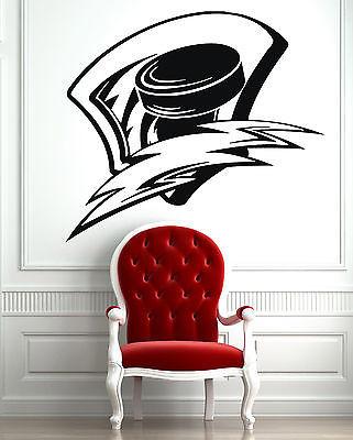 Hockey Puck Sign Simbol Tough Sport Decor Wall MURAL Vinyl Art Sticker z827