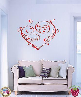 Wall Stickers Vinyl Decal Family Heart Love Romance Unique Gift z1108