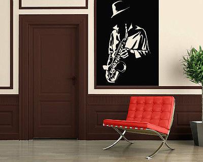 Wall Stickers Vinyl Decal Music Blues Jazz Musician Saxophone Unique Gift (ig176)