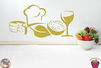 Wall Stickers Vinyl Decal For Kitchen Food Restaurant Chef Wine Unique Gift z1159