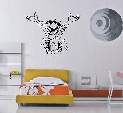 Wall Vinyl Art Sticker Funny Pink Panther Cartoon Kids Room Decor Unique Gift (m362)