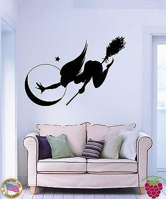 Wall Stickers Vinyl Decal Hot Sexy Halloween Witch Broom Mystery Unique Gift z1076