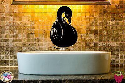Wall Stickers Vinyl Decal Bird Swan for Bathroom Unique Gift z1025