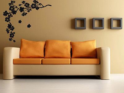 Wall Stickers Vinyl Decal Branch And Flowers Floral Decal Unique Gift z582